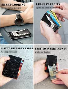 img 2 attached to Carbon Fiber Wallet Men Minimalist Men's Accessories for Wallets, Card Cases & Money Organizers