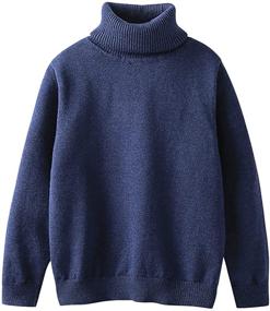 img 1 attached to Phorecys Turtleneck Sweaters Pullover 140 Height Boys' Clothing in Sweaters