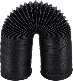 img 4 attached to Hon&Guan 5 inch Air Duct - 16 FT Long, Black Flexible Ducting for HVAC Ventilation, Grow Tents, Dryer Rooms, Kitchen