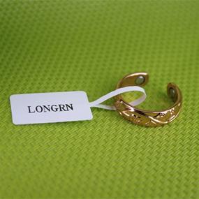 img 1 attached to LONGLRN: Adjustable Magnetic Copper Ring for Arthritis Relief in Women - Get Your Perfect Fit