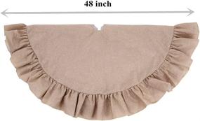 img 3 attached to 🎄 X.Sem 48-inch Jute Burlap Christmas Tree Skirt with Ruffled Border - Original Holiday Collection