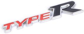 img 2 attached to Эмблема логотипа автомобиля "Type-R" - наклейка Chrome Metal Premium 3D Racing Sport Badge Turbo Sticker Power Nameplate для декорации Honda.