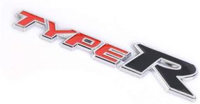 img 3 attached to Эмблема логотипа автомобиля "Type-R" - наклейка Chrome Metal Premium 3D Racing Sport Badge Turbo Sticker Power Nameplate для декорации Honda.