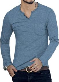 img 1 attached to 👕 NITAGUT Men's Casual Sleeve Pocket T Shirts: Versatile and Stylish Shirts for Every Occasion