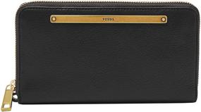 img 3 attached to 👜 Fossil Liza Around Clutch Black Women's Handbags & Wallets with Wristlet Functionality