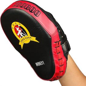 img 2 attached to 🥊 SEO-Optimized Flexzion Punching Mitts Pad – Focus Mitt Boxing Target Glove for Taekwondo, Karate, Muay Thai, UFC, MMA, Sanda Drill – High-Quality PU Leather