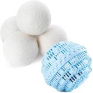 🐑 wool dryer balls for washing machine: eco-friendly laundry solution with beads - perfect alternative to detergent logo