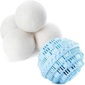 img 4 attached to 🐑 Wool Dryer Balls for Washing Machine: Eco-Friendly Laundry Solution with Beads - Perfect Alternative to Detergent