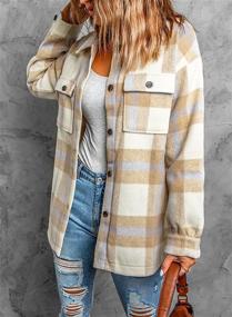 img 3 attached to 🧥 Sidefeel Women's Geometric Button Multicolor Coats, Jackets & Vests for Women - Clothing