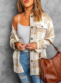 img 1 attached to 🧥 Sidefeel Women's Geometric Button Multicolor Coats, Jackets & Vests for Women - Clothing