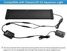 img 2 attached to 🐠 Enhance Your Aquarium Lighting with NICREW Dual Channel Aquarium Light Timer and LED Digital Dimmer