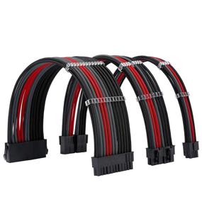 img 4 attached to FormulaMod ATX PSU Cable Kit 18AWG Sleeved Extension - 24P+ EPS 8-P+PCI-E 8-P with Combs - Black, Grey, Red - for Motherboard/GPU - Fm-NCK3