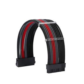 img 3 attached to FormulaMod ATX PSU Cable Kit 18AWG Sleeved Extension - 24P+ EPS 8-P+PCI-E 8-P with Combs - Black, Grey, Red - for Motherboard/GPU - Fm-NCK3