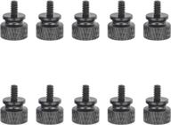 🔩 favordrory 6#-32 anodized aluminum thumbscrews - premium computer case thumb screws in black (10 pcs) logo