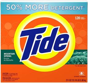 img 1 attached to 🌊 Tide Powder Detergent, Mountain Spring Scent, Case Pack, 120-Load Boxes - SEO-Friendly Pack of 2