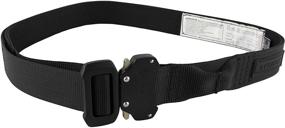 img 1 attached to 👮 Fusion Tactical Military Police Riggers Belt: Black, Size Medium, 33-38"/1.5" Wide - Reliable and Durable Safety Essential