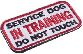 img 2 attached to Feliscanis Service Dog in Training Dog Patches - 🐾 Double Sided Hook and Loop - 2 Pack: Enhanced Training Assistance