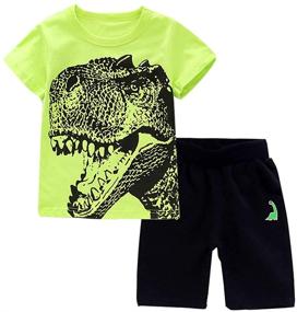 img 4 attached to Adorable IjnUhb Cartoon 👕 T-Shirt: Trendy Toddler Boys' Clothing Sets