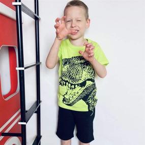 img 3 attached to Adorable IjnUhb Cartoon 👕 T-Shirt: Trendy Toddler Boys' Clothing Sets
