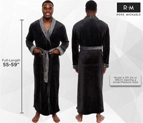 img 2 attached to 🛀 Ultimate Comfort and Style: Ross Michaels Men's Long Robe for Relaxation at Home