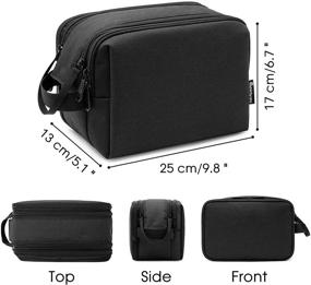 img 3 attached to 🧳 Water-Resistant Toiletry Bag for Men and Women - Travel Shaving and Shower Kit Dopp Kit, Black