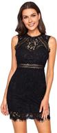 👗 flaunt your feminine charm with verdusa women's sleeveless scalloped hem fitted floral lace bodycon dress logo