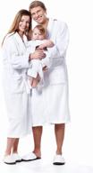 🚿 organic combed cotton bathrobe towel spa robe for men and women - lightweight unisex white large (fits all sizes) logo