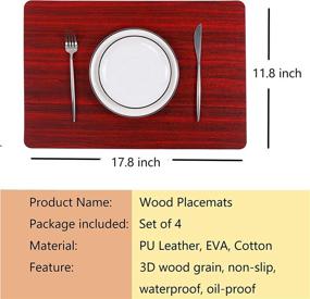 img 2 attached to 👨 Jovono Waterproof Non-Slip Kitchen Placemats