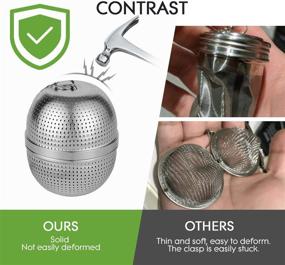 img 2 attached to 🍵 YEOSEN Tea Infuser Ball: Stainless Steel Mesh Strainer for Loose Leaf Tea with Fine Threaded Connection and Drip Tray