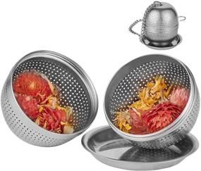 img 4 attached to 🍵 YEOSEN Tea Infuser Ball: Stainless Steel Mesh Strainer for Loose Leaf Tea with Fine Threaded Connection and Drip Tray