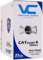 🔌 550 mhz cat6 utp bulk ethernet cable, 23awg, solid bare copper - 1000ft, gray (060 series) logo