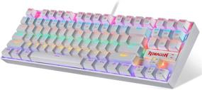 img 4 attached to 🌈 Redragon K552 RGB LED Rainbow Backlit Mechanical Gaming Keyboard with Red Switches - Windows Compatible (87 Keys, White)