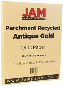 img 4 attached to 🔶 JAM PAPER Parchment 24lb Paper - Antique Gold: High Quality, 50 Sheets/Pack, Recycled