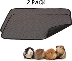 img 2 attached to Washable Guinea Pig Fleece Cage Liners - Waterproof Reusable & Anti 🐹 Slip Bedding with Fast Absorbent Pee Pad for Small Animals, like Dog and Cat