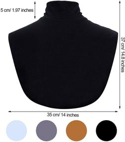 img 3 attached to Premium Detachable Turtleneck X Large Men's Accessories 👔 for Collar Stays by SATINIOR - Style & Function Combined