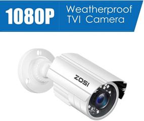 img 3 attached to ZOSI 4 Pack 2MP 1080P HD-TVI Домашняя камера видеонаблюдения для использования вне помещений 1920TVL