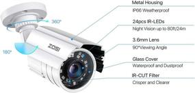 img 2 attached to ZOSI 4 Pack 2MP 1080P HD-TVI Домашняя камера видеонаблюдения для использования вне помещений 1920TVL