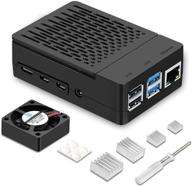 iuniker raspberry pi 4 case with cooling fan & heatsink - complete protection for pi 4 model b logo