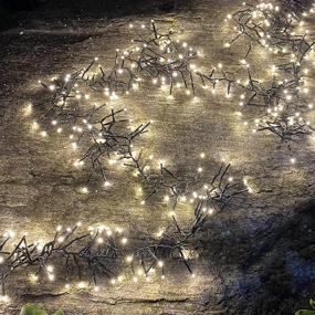 img 2 attached to 🎇 Hyleun 768 LED Firecrackers Fairy Twinkle Cluster String Light - Perfect Indoor/Outdoor Decoration for Christmas, Weddings, and Parties