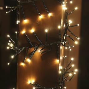 img 3 attached to 🎇 Hyleun 768 LED Firecrackers Fairy Twinkle Cluster String Light - Perfect Indoor/Outdoor Decoration for Christmas, Weddings, and Parties