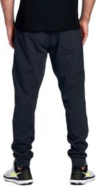 img 1 attached to 👖 Progo USA Men's Casual Jogger Sweatpants - Basic Fleece Marled Jogger Pant with Elastic Waistband