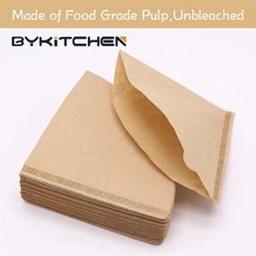 img 2 attached to ☕ 200-Count BYKITCHEN V60 Cone Coffee Filters Size 02 - Disposable Natural Brown Paper Filters for Pour Over Coffee Dripper and Maker