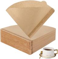 ☕ 200-count bykitchen v60 cone coffee filters size 02 - disposable natural brown paper filters for pour over coffee dripper and maker logo
