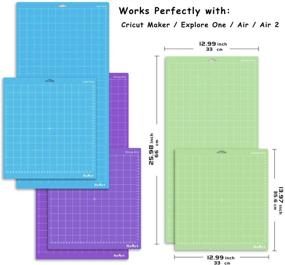 img 3 attached to 🔳 ReArt Cutting Mat Replacement Variety Pack - Strong, Standard, Light Grip for Cricut Maker/Explore Air 2/Air/One - 12in x 12in (3 Packs), 12in x 24in (3 Packs)