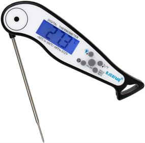 img 4 attached to 🌡️ Waterproof Digital Instant Read Meat Thermometer with Folding Probe for Cooking, Grill, BBQ, Turkey and More - Black