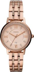 img 4 attached to Часы Fossil Gwen для женщин с кварцевым механизмом - корпус из нержавеющей стали с кожаным ремешком