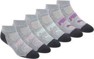 puma womens quarter socks purple logo