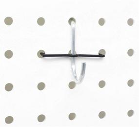 img 1 attached to 🔒 Secure and Versatile Pegboard Hooks: Black Plastic Locks for Enhanced Organization