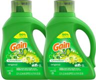 🧺 gain laundry detergent liquid with aroma boost - original scent, 96 loads, he compatible - 75 fl oz (2-pack) logo