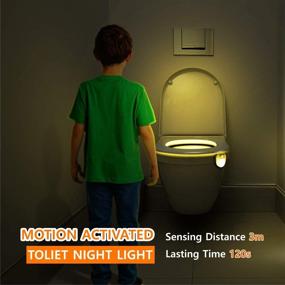 img 3 attached to Toilet Light Set: Motion Activated 🚽 LED Night Lights - Enhance Your Bathroom Experience!